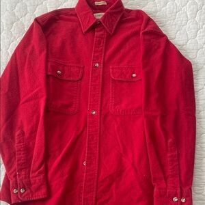 St. John's Bay Vibrant Red Chamois Cloth Shirt